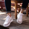 D35 White Leather Sneakers