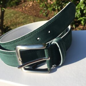 Green Lavato Leather Suede Belt