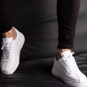 White Trend Leather Sneakers