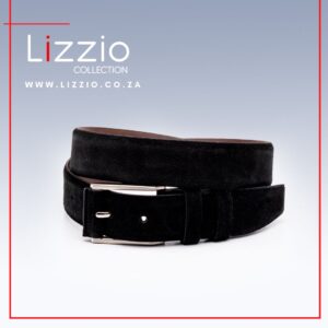 Black Mike Suede Leather Belt