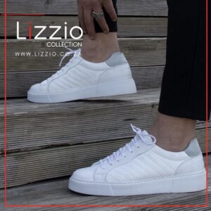 White Stitch Leather Sneakers