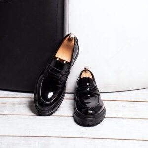 Black Patent Belleza Leather Loafers