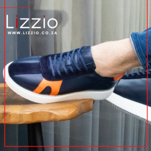 Navy Blue Rio Leather Sneakers