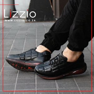 Black Sierra Men Leather Sneakers