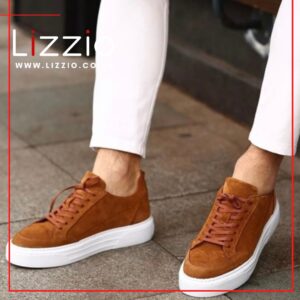 Tan Jacks Suede Leather Men Sneakers