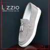 Grey Don Tassel Suede Leather Loafer
