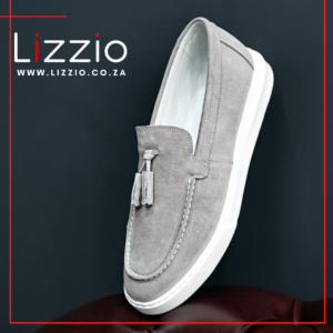 Grey Don Tassel Suede Leather Loafer