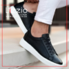 Black Waze Leather Men Sneakers
