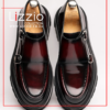Burgundy Barrel Loafers