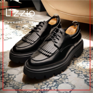 Black Onyx Leather Chunky Brogue